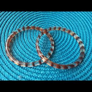 Vintage tortoise shell bangles